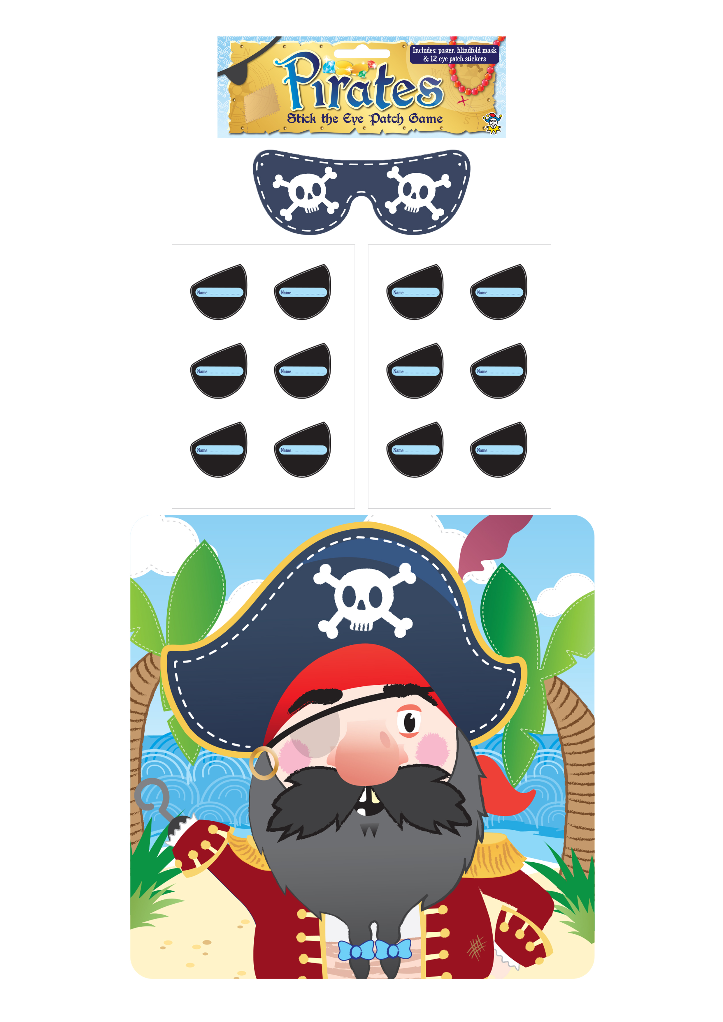 Stick The Eye Patch Game - Pirates